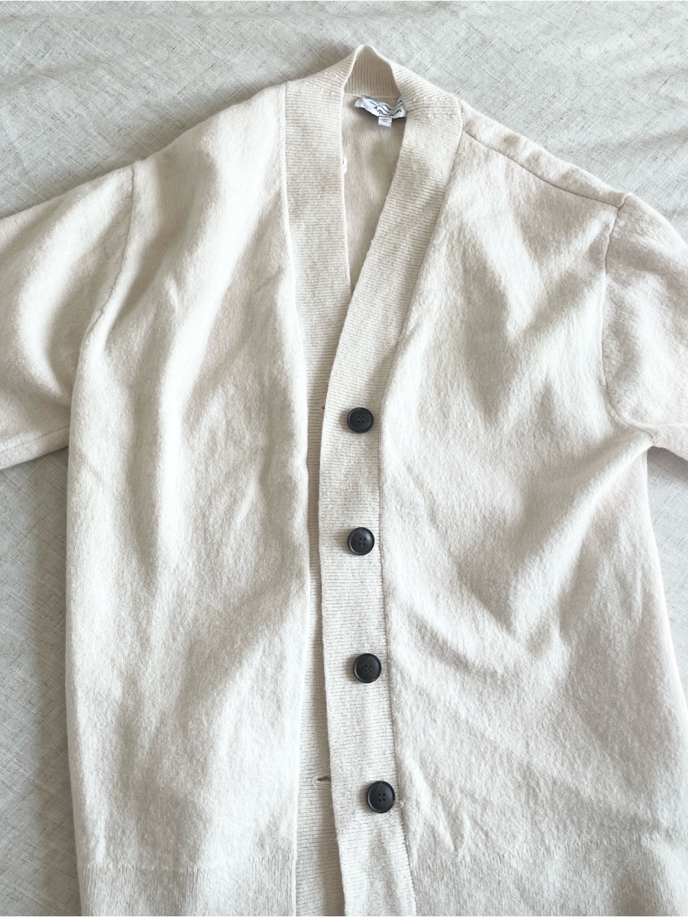 & other stories wool Classic Cream Button-Up Cardigan
